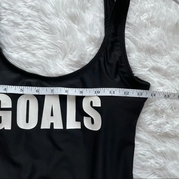 GOALS black and white one piece bathing suit new with tags - Picture 8 of 11